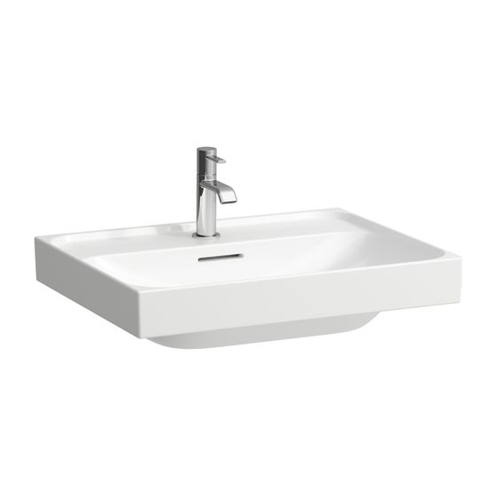 Laufen Waschtisch MEDA 460x600x160mm, Weiß, 1 Hahnloch, mit Überlauf