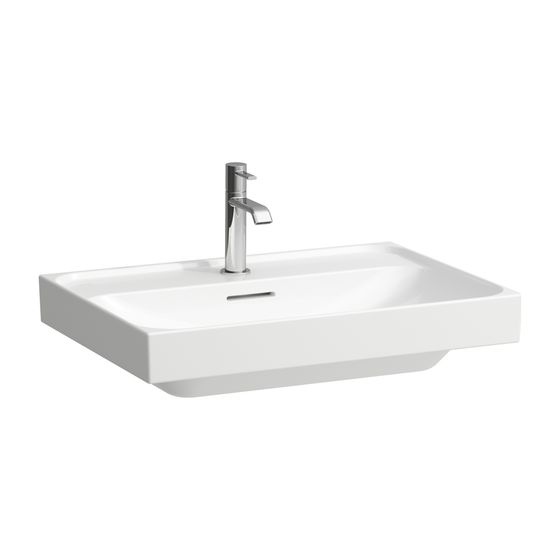 Laufen Waschtisch MEDA 460x650x160mm, Weiß, 1 Hahnloch, mit Überlauf