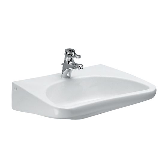 Laufen Waschtisch barrierefrei REHAB 550x660x190mm, Weiß, 1 Hahnloch, ohne Überlauf
