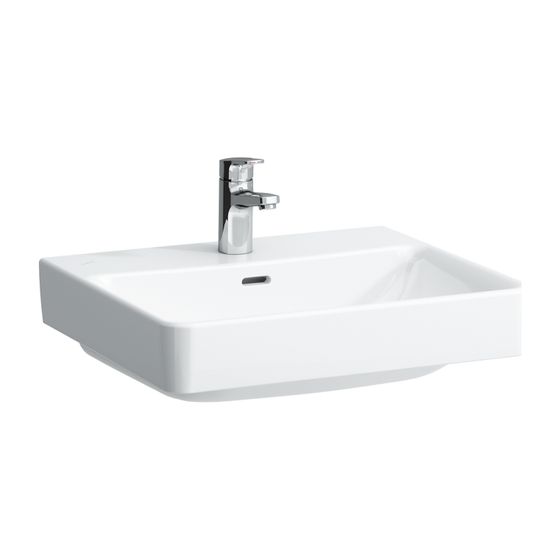 Laufen Waschtisch Laufen Pro S 465x550x175mm, Weiß, 1 Hahnloch, mit Überlauf