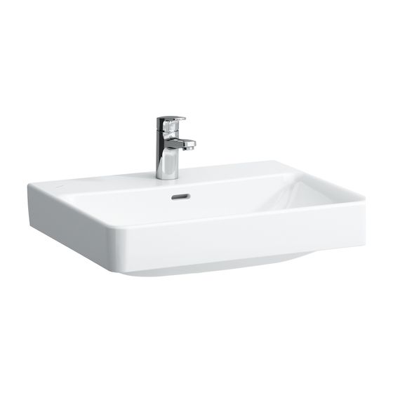 Laufen Waschtisch Laufen Pro S 465x600x175mm, Active Weiß LCC, 1 Hahnloch, ohne Überlauf, Kanal unten geschlossen