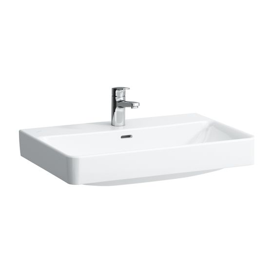 Laufen Waschtisch Laufen Pro S 465x700x175mm, Weiß, ohne Hahnloch, mit Überlauf
