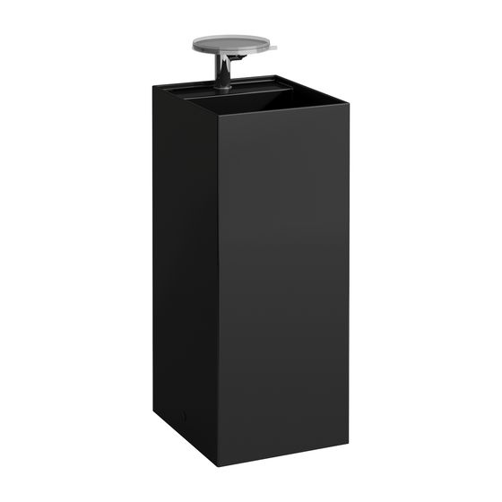 Laufen Waschtisch freistehend Kartell 435x375x900mm, glänzend Schwarz, 3 Hahnlöcher, ohne Überlauf