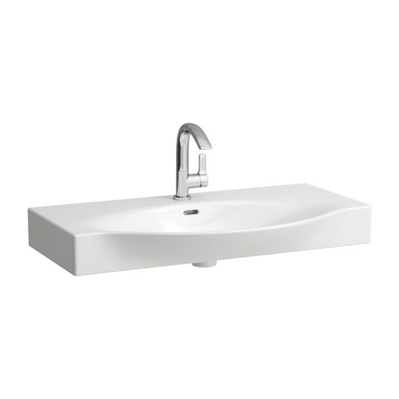 Laufen Waschtisch Palace 510x900x165mm, Weiß, 3 Hahnlöcher mit Überlauf