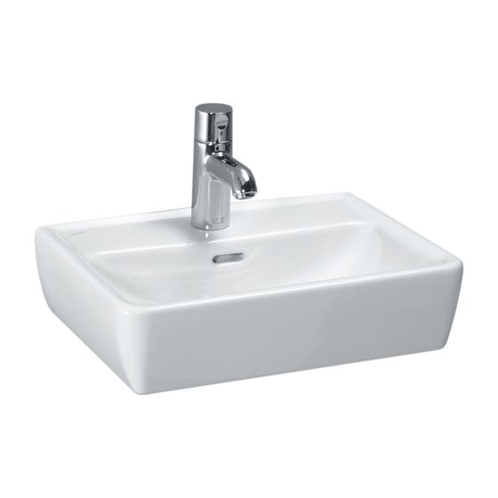 Laufen Aufsatzhandwaschbecken Laufen Pro A 340x450x145mm, Weiß, ohne Hahnloch, mit Überlauf