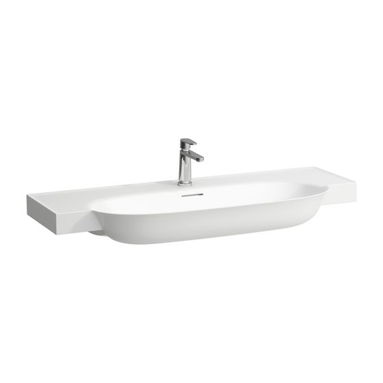 Laufen Waschtisch The New Classic 480x1200x165mm, Weiß, 3 Hahnlöcher mit Überlauf