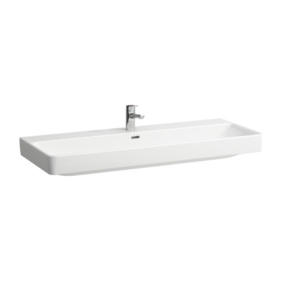 Laufen Waschtisch Laufen Pro S 465x1200x175mm, Weiß LCC, 1 Hahnloch, mit Überlauf