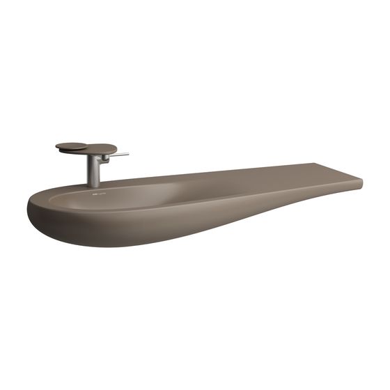Laufen Möbelwaschtisch, Ilbagnoalessi, 500x1200x165mm, Kaffee Matt, Abl. rechts, ohne HL/Überlauf, Keramikabd. für Ablaufventil