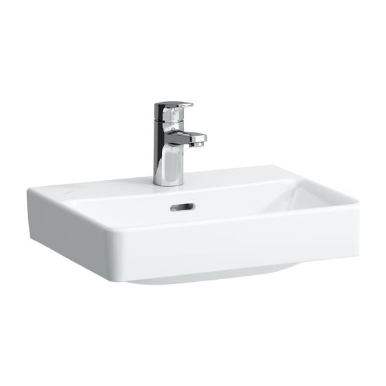 Laufen Handwaschbecken Laufen Pro S 340x450x145mm, Weiß, 1 Hahnloch, mit Überlauf