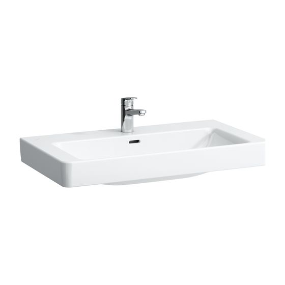 Laufen Aufsatzwaschtisch Laufen Pro S 460x850x175mm, Active Weiß LCC, ohne Hahnloch, mit Überlauf