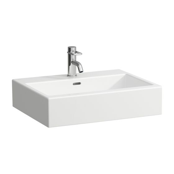 Laufen Aufsatzwaschtisch Living City 460x600x155mm, Weiß, 1 Hahnloch, mit Überlauf