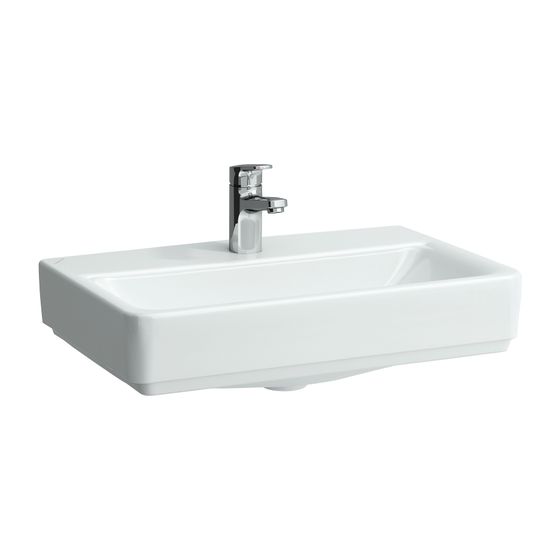 Laufen Aufsatzwaschtisch kompakt Laufen Pro S 380x550x175mm, Active Weiß LCC, ohne Hahnloch, mit Überlauf