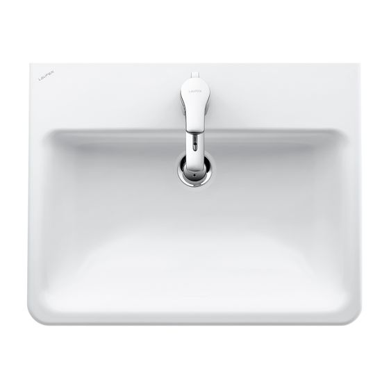 Laufen Einbauwaschtisch von oben Laufen Pro S 440x560x170mm, Active Weiß LCC, ohne Hahnloch, mit Überlauf