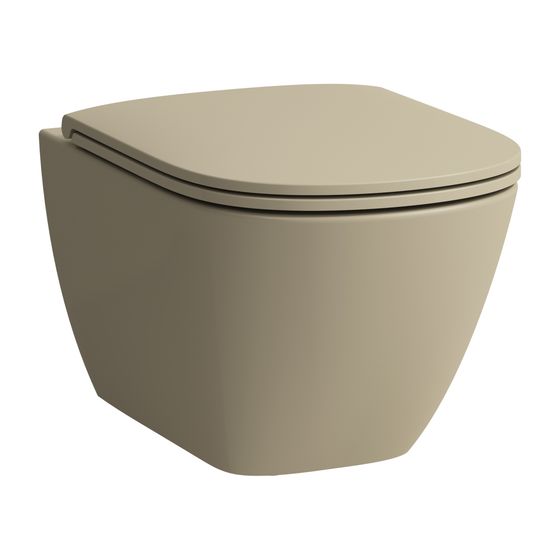 Laufen Tiefspül-WC wandhängend LUA 530x360mm, spülrandlos mit verdeckter Befestigung, Bahamabeige