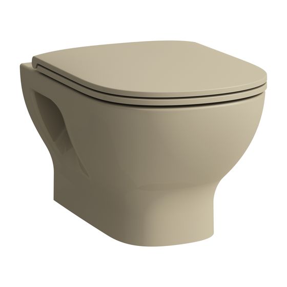 Laufen Tiefspül-WC wandhängend LUA 520x360mm, spülrandlos mit offener Befestigung, Bahamabeige