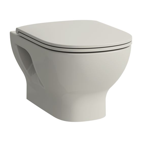 Laufen Tiefspül-WC wandhängend LUA 520x360mm, spülrandlos mit offener Befestigung, Pergamon