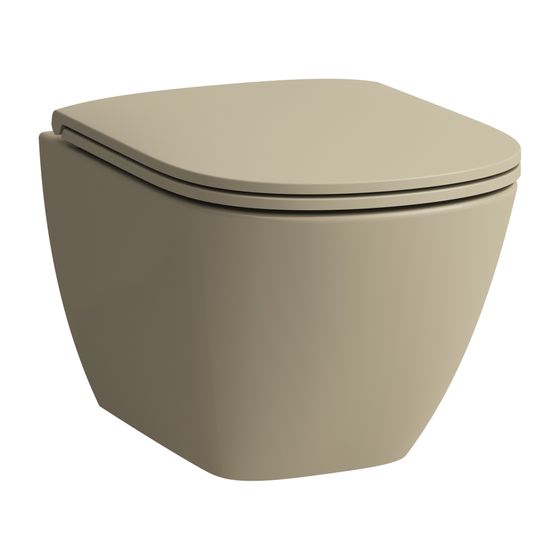 Laufen Tiefspül-WC wandhängend LUA 490x360mm, spülrandlos Ausführung kurz mit verdeckter Befestigung, Bahamabeige