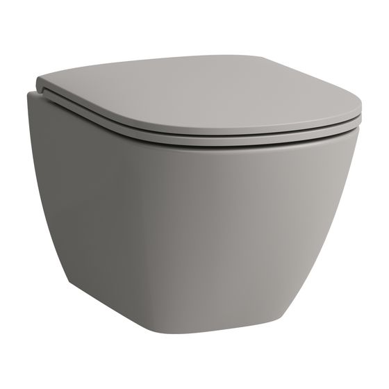 Laufen Tiefspül-WC wandhängend LUA 490x360mm, spülrandlos Ausführung kurz mit verdeckter Befestigung, Manhattan
