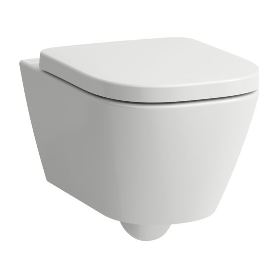 Laufen Wand-WC Advanced, verdeckte Befestigung, MEDA, 540x360mm, Silent Flush, Tiefspüler, spülrandlos, Weiß LCC