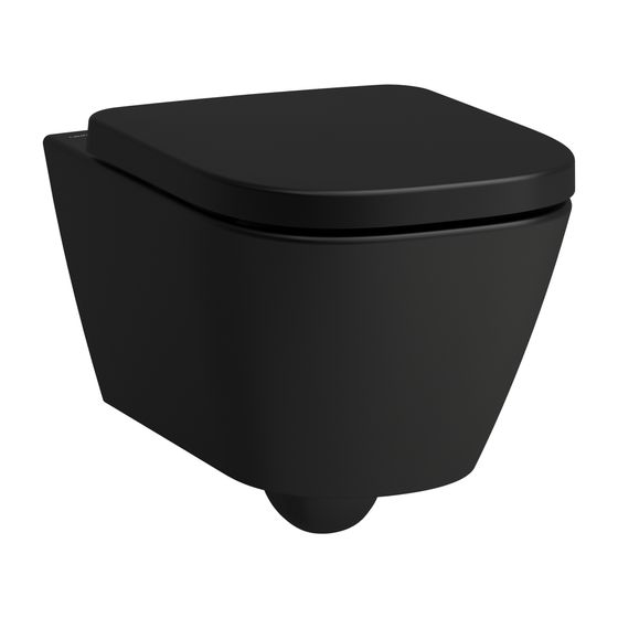 Laufen Wand-WC Advanced, verdeckte Befestigung, MEDA, 540x360mm, Mattschwarz, Silent Flush, Tiefspüler, spülrandlos