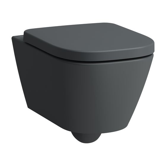 Laufen Wand-WC Advanced, verdeckte Befestigung, MEDA, 540x360mm, Graphit, Silent Flush, Tiefspüler, spülrandlos, Matt
