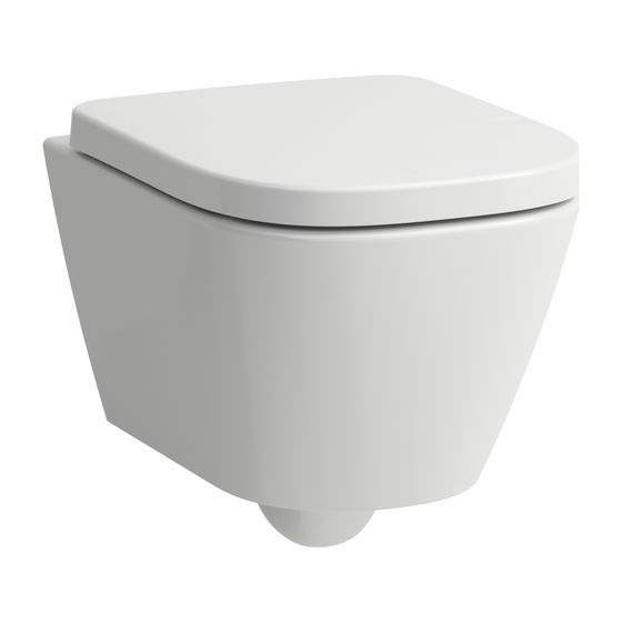 Laufen Wand-WC Advanced, verdeckte Befestigung, MEDA, 490x360mm, Silent Flush, Tiefspüler, spülrandlos, kompakt, Weiß