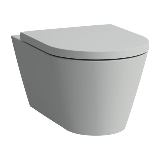 Laufen Tiefspül-WC wandhängend Kartell 545x370mm, spülrandlos, Mattgrau