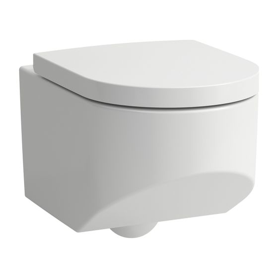Laufen Tiefspül-WC wandhängend Sonar 540x370mm, Mattweiß, spülrandlos