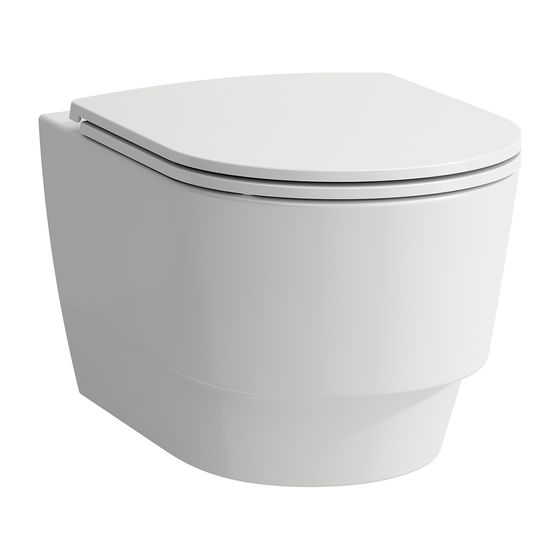 Laufen Urin-Trenn-WC Tiefspüler SAVE! 530x365x380mm, Weiß LCC, spülrandlos