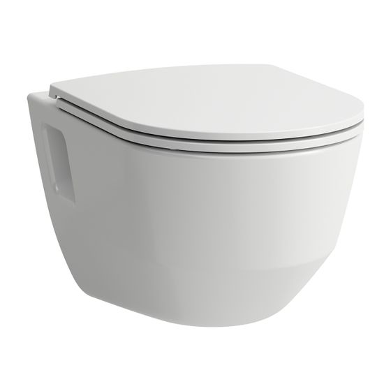 Laufen Pro Tiefspül-WC wandhängend spülrandlos 530x360mm, für offene Befestigung in Nischen, Weiß