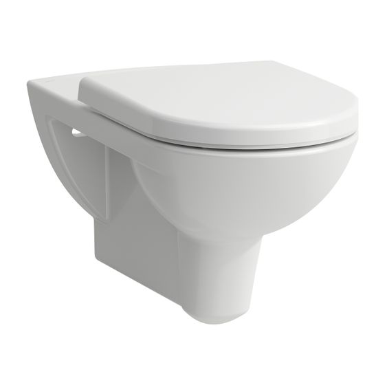 Laufen Tiefspül-WC wandhängend barrierefrei Pro Liberty 700x360mm, Active Weiß LCC, spülrandlos mit offener Befestigung