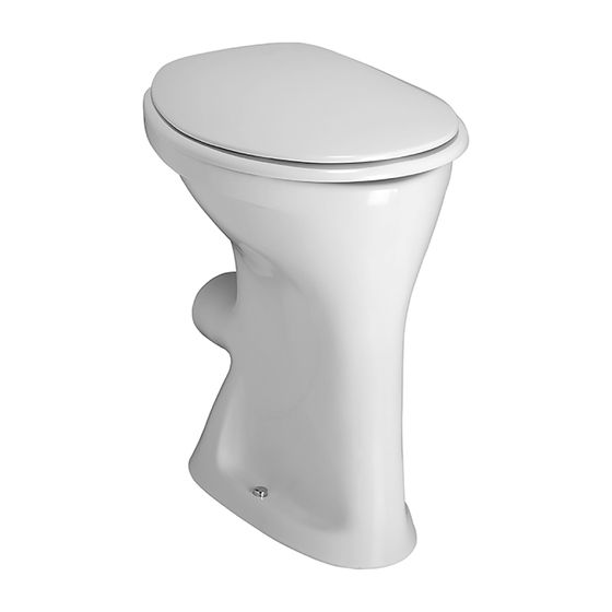 Laufen Stand-Flachspül-WC Albonova 50 480x350x500mm, Weiß, Abgang waagrecht
