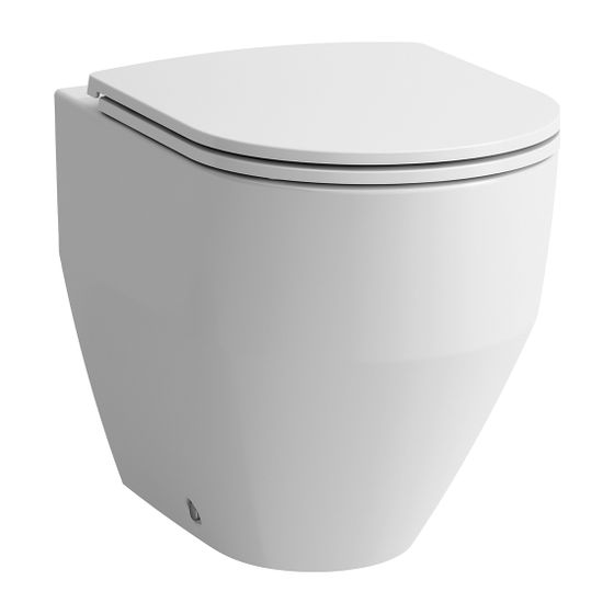 Laufen Stand-Tiefspül-WC Laufen Pro 530x360x430mm, Weiß LCC, spülrandlos Abgang waagrecht oder senkrecht