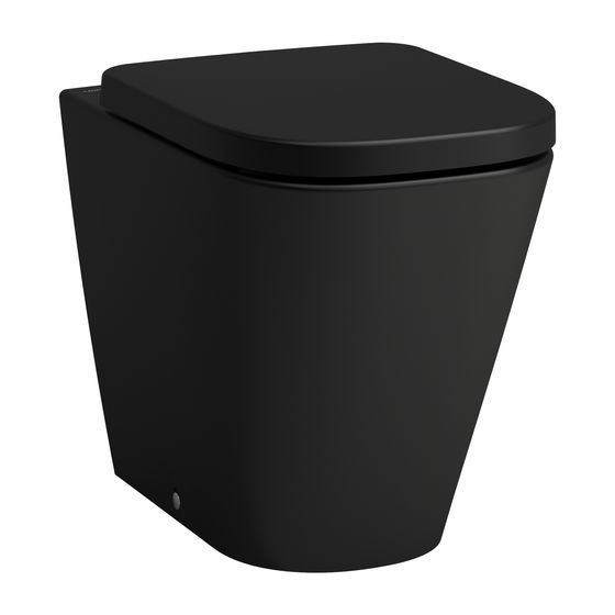 Laufen Stand-Tiefspül-WC MEDA, 540x360x430mm, Mattschwarz, Silent Flush, spülrandlos, Abgang waagerecht/senkrecht