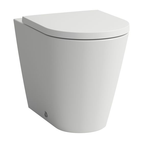 Laufen Stand-Tiefspül-WC Kartell 560x370x430mm, Mattweiß, spülrandlos Abgang waagrecht oder senkrecht