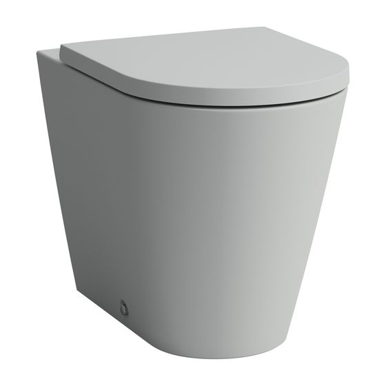 Laufen Stand-Tiefspül-WC Kartell 560x370x430mm, Mattgrau, spülrandlos Abgang waagrecht oder senkrecht