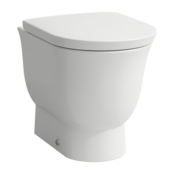 Laufen Stand-Tiefspül-WC The New Classic 530x370x430mm, Mattweiß, spülrandlos Abgang waagrecht oder senkrecht
