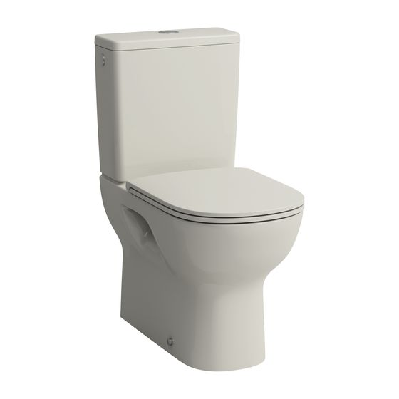Laufen Tiefspül-WC Kombination LUA 650x360x420mm, Pergamon, spülrandlos Abgang waagrecht/senkrecht