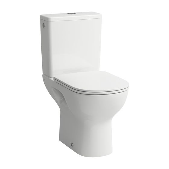 Laufen Stand-Tiefspül-WC LUA 650x360x420mm, Weiß LCC, spülrandlos Abgang waagrecht