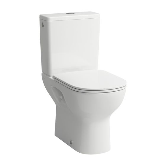Laufen Stand-Tiefspül-WC LUA 650x360x420mm, Weiß LCC, spülrandlos Abgang senkrecht