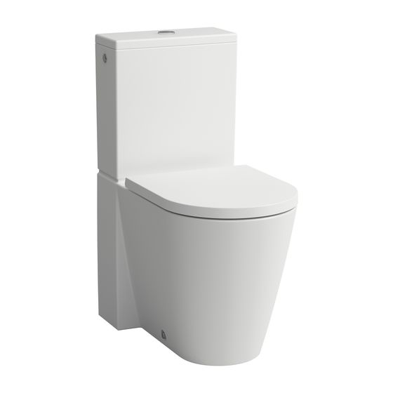 Laufen Tiefspül-WC Kombination Kartell 660x370x430mm, Mattweiß, spülrandlos Abgang waagrecht/senkrecht