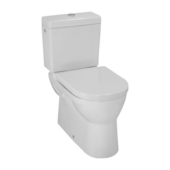 Laufen Flachspül-WC Kombination Laufen Pro 670x360x400mm, Active Weiß LCC, Abgang waagrecht oder senkrecht