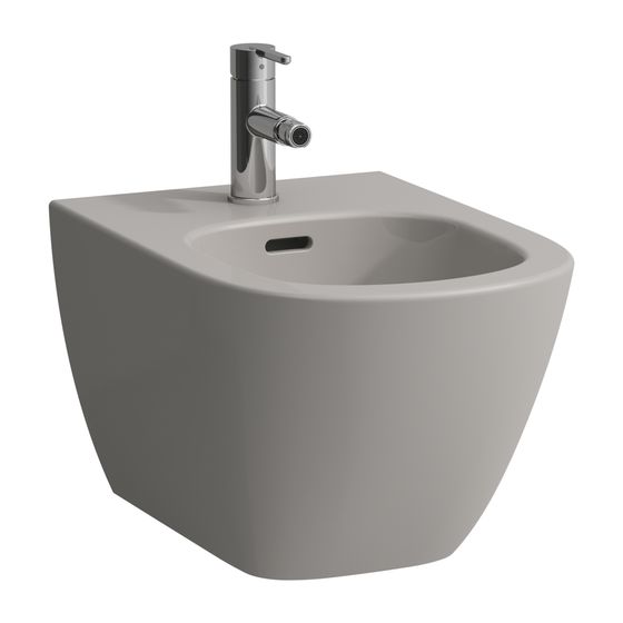 Laufen Wandbidet LUA 520x360mm, 1 Hahnloch, mit Überlauf, ohne seitliches Loch für Wasseranschluss, Manhattan