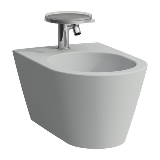 Laufen Wandbidet Kartell 545x370mm, 1 Hahnloch, ohne seitliches Loch für Wasseranschluss, Mattgrau