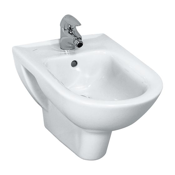 Laufen Wandbidet Laufen Pro 560x360mm, 1 Hahnloch, 2 seitliche Löcher für Wasseranschluss, Active Weiß LCC