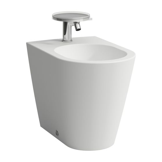 Laufen Standbidet Kartell 560x370x430mm, Mattweiß, 1 Hahnloch, ohne seitliches Loch für Wasseranschluss