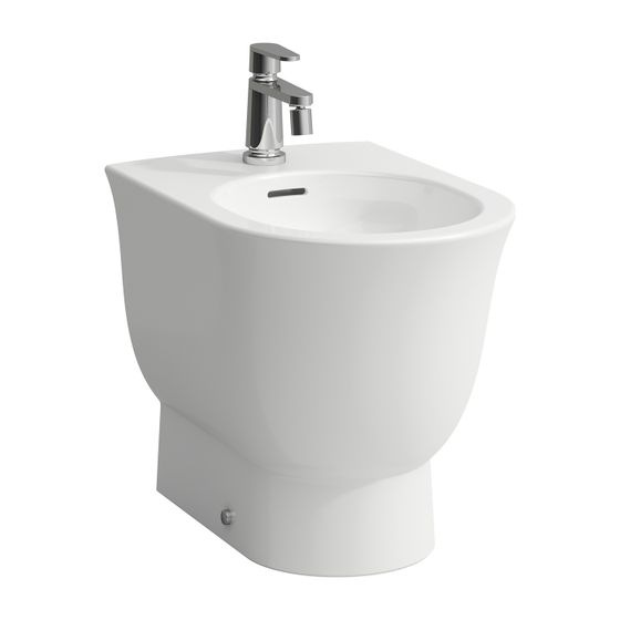 Laufen Standbidet The New Classic 530x370x430mm, Weiß, 1 Hahnloch, ohne seitliches Loch für Wasseranschluss