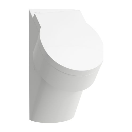 Laufen Absaugeurinal VAL 365x305x560mm, glänzend Schwarz, spülrandlos mit Löchern für Deckelmontage