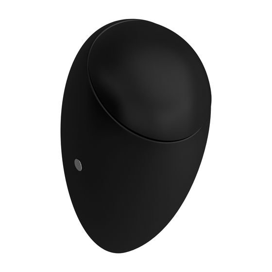Laufen Absaugeurinal, Ilbagnoalessi, 325x290x585mm, Mattschwarz, Wasserzulauf innen, mit Löchern für Deckelmontage