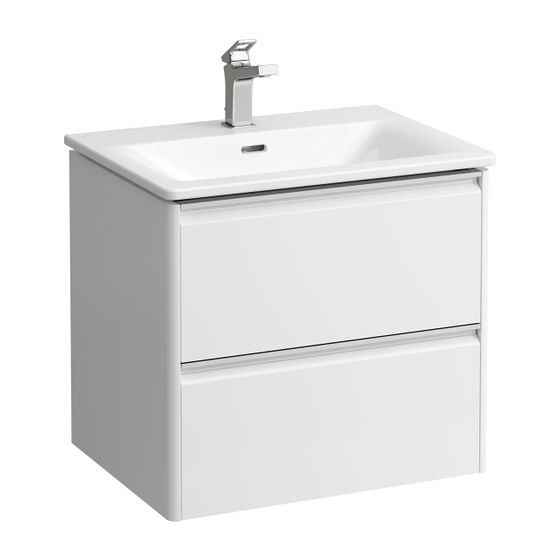 Laufen Waschtisch mit Unterbau Palace SET 450x600x545mm, Multicolor, Weiß, 1 Hahnloch, 2 Schubladen, Griffleiste